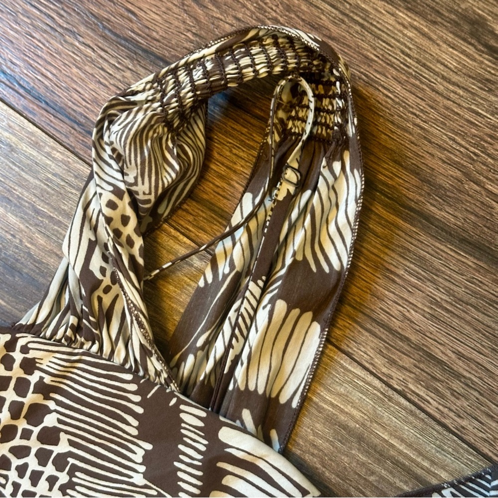 BCBGMAXAZRIA Cocoa Combo Animal
Print Sleeveless MIDI Sundress. Size XS - Picture 10 of 14